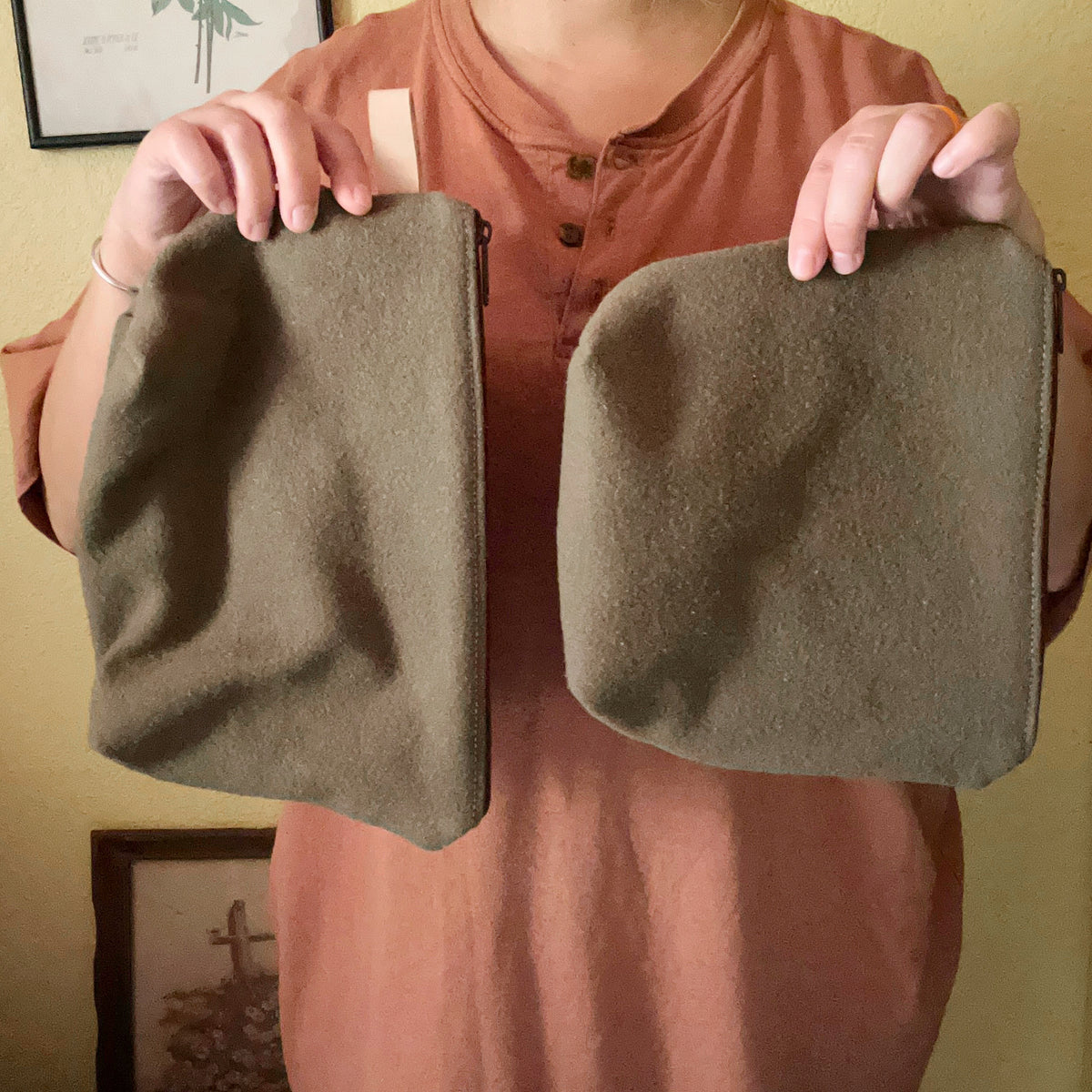 Vintage Wool Pocket Bags