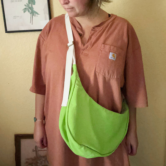 Citron Canvas Moon Bag