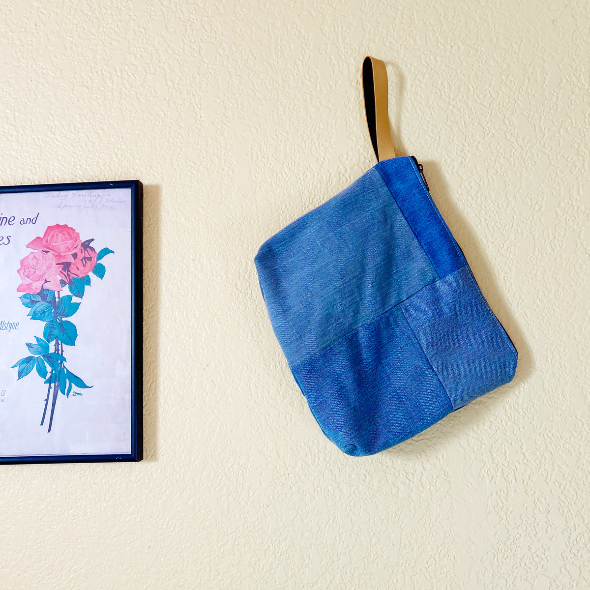 Vintage Denim Patchwork Pocket Bag